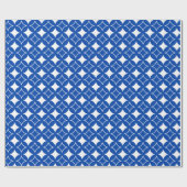 Blauw en wit scheepspatroon cadeaupapier (Vlak)