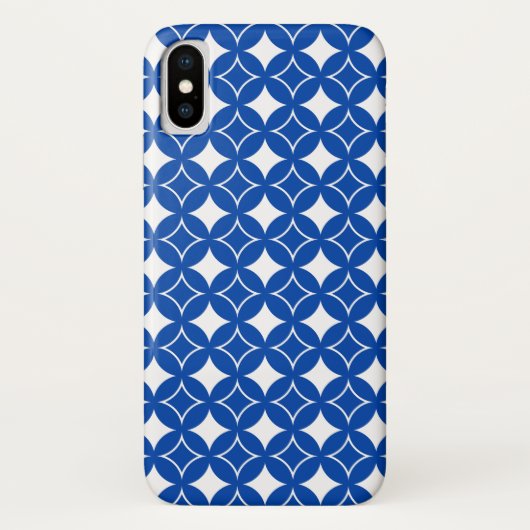 Blauw en wit scheepspatroon Case-Mate iPhone case (Achterkant)