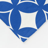 Blauw en wit scheepspatroon fleece deken (Hoek)