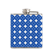 Blauw en wit scheepspatroon heupfles (Achterkant)