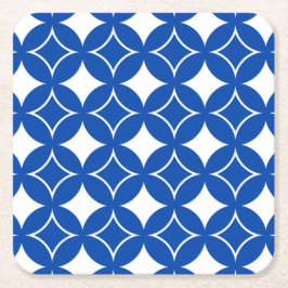Blauw en wit scheepspatroon kartonnen onderzetters