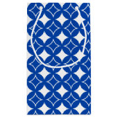 Blauw en wit scheepspatroon klein cadeauzakje (Achterkant)