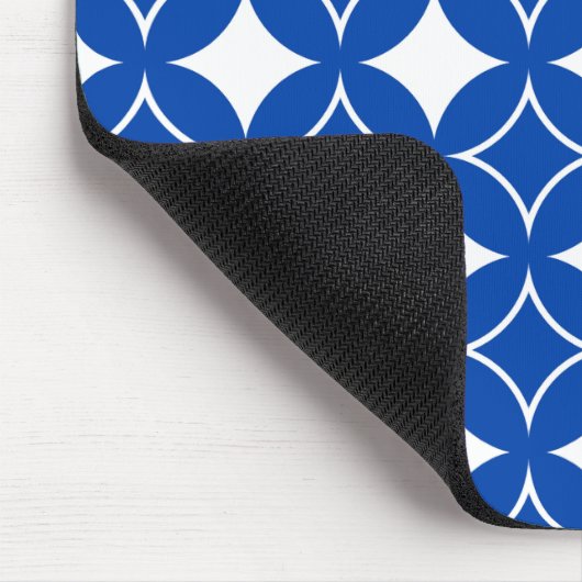 Blauw en wit scheepspatroon muismat (Hoek)