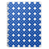Blauw en wit scheepspatroon notitieboek (Voorkant)