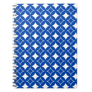 Blauw en wit scheepspatroon notitieboek