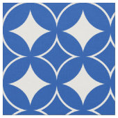 Blauw en wit scheepspatroon stof (Close Up)