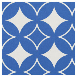 Blauw en wit scheepspatroon stof