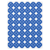 Blauw en wit scheepspatroon tafelkleed (Voorkant)