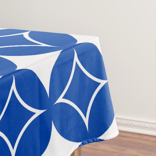 Blauw en wit scheepspatroon tafelkleed (Voorbeeld)