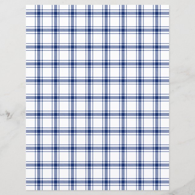 Blauw en wit scheepsplaid (Voorkant)