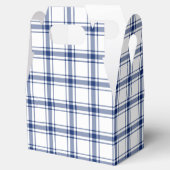Blauw en wit scheepsplaid bedankdoosjes (Geopend)