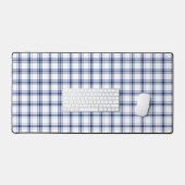 Blauw en wit scheepsplaid bureaumat (Keyboard & Muis)