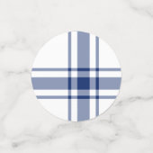 Blauw en wit scheepsplaid confetti (Kleine voorkant)
