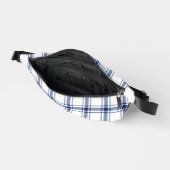 Blauw en wit scheepsplaid heuptasje (Open)