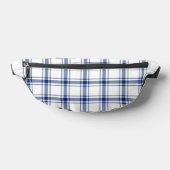 Blauw en wit scheepsplaid heuptasje (Liggend)