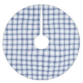 Blauw en wit scheepsplaid kerstboom rok (Voorkant)
