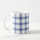 Blauw en wit scheepsplaid koffiemok (Links)