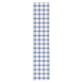 Blauw en wit scheepsplaid korte tafelloper (Voorkant)