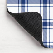 Blauw en wit scheepsplaid muismat (Hoek)