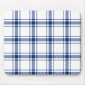 Blauw en wit scheepsplaid muismat (Voorkant)