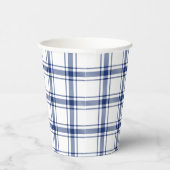 Blauw en wit scheepsplaid papieren bekers (Rechts)