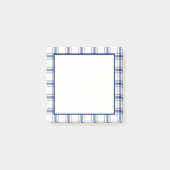Blauw en wit scheepsplaid post-it® notes (Voorkant)