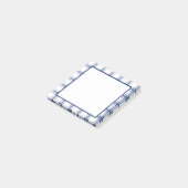 Blauw en wit scheepsplaid post-it® notes (Schuin)