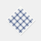 Blauw en wit scheepsplaid servet (Hoek)