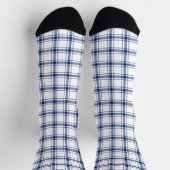 Blauw en wit scheepsplaid sokken (Top)
