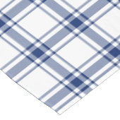 Blauw en wit scheepsplaid tafelkleed (Gekanteld)