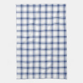 Blauw en wit scheepsplaid theedoek (Verticaal)