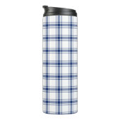 Blauw en wit scheepsplaid thermosbeker (Geroteerd rechts)