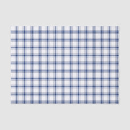 Blauw en wit scheepsplaid tissuepapier