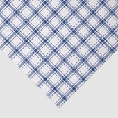 Blauw en wit scheepsplaid tissuepapier (Detail)