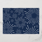 Blauw en wit schrift smakelijk kerstfeest zonder f folie feestdagenkaart (Achterkant)