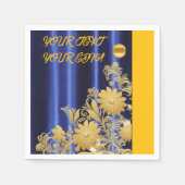 ,Blauw en wit servet, ,Blauw wit servetten voor, (Voorkant)