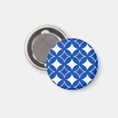 Blauw en wit shippo patroon magneet (Voorkant / Achterkant)