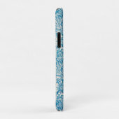 Blauw en wit sierbloem Case-Mate iPhone case (Achterkant/rechts)