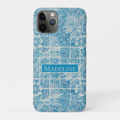 Blauw en wit sierbloem Case-Mate iPhone case (Achterkant)