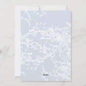 Blauw en Wit Sneeuwtakken Vakantie Fotokaart Feestdagenkaart (Achterkant)