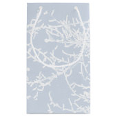 Blauw en wit Sneeuwtakken Vakantie Klein Cadeauzakje (Achterkant)