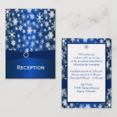 Blauw en wit Sneeuwvlokken Behuizing Kaart (Voorkant / Achterkant)