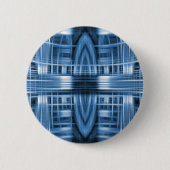 Blauw- en wit-snelheidspatroon ronde button 5,7 cm (Voorkant)