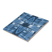 Blauw- en wit-snelheidspatroon tegeltje (Zijkant)