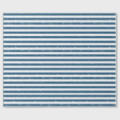 Blauw en wit Snoep strippellerpapier Cadeaupapier (Vlak)