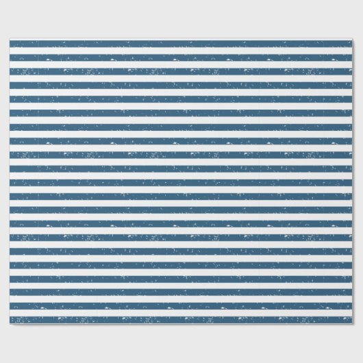 Blauw en wit Snoep strippellerpapier Cadeaupapier (Vlak)