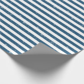 Blauw en wit Snoep strippellerpapier Cadeaupapier (Hoek)
