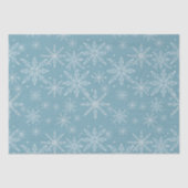 Blauw en Wit Snowflake Holiday Tissue Paper Tissuepapier (Voorkant)