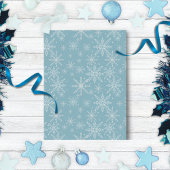 Blauw en Wit Snowflake Holiday Tissue Paper Tissuepapier