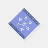 Blauw en wit Snowflake Napkin #HolidayZ Servet (Hoek)